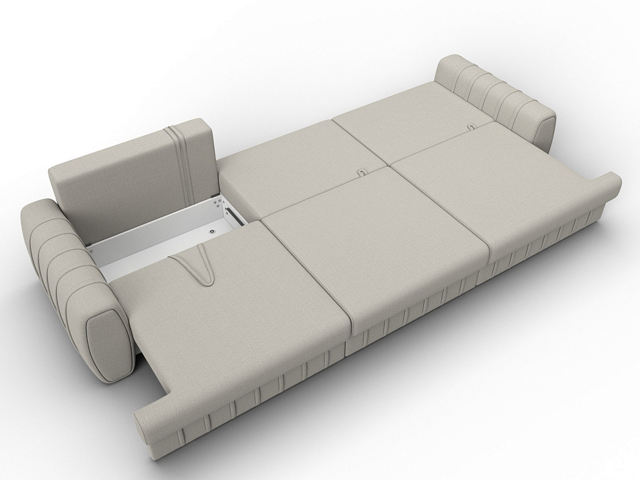 Диван прямой Лига-057 НПБ Лонг (амур 02 бежевый)