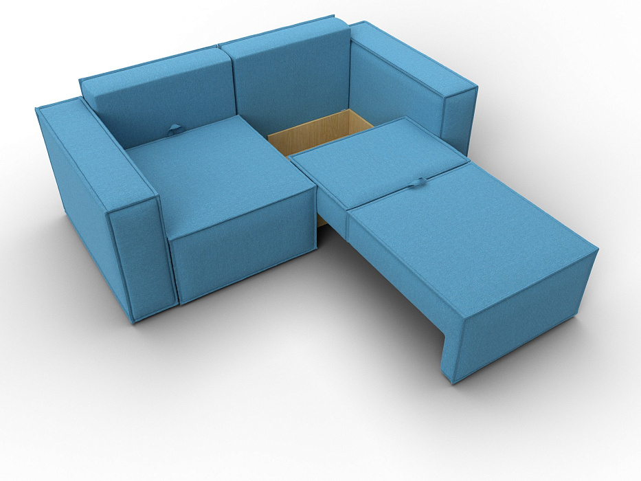 Диван прямой Куба мини (амур 10 голубой)