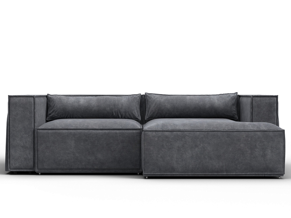 Диван угловой Лига-061 угол правый (brut 16 темно-серый)