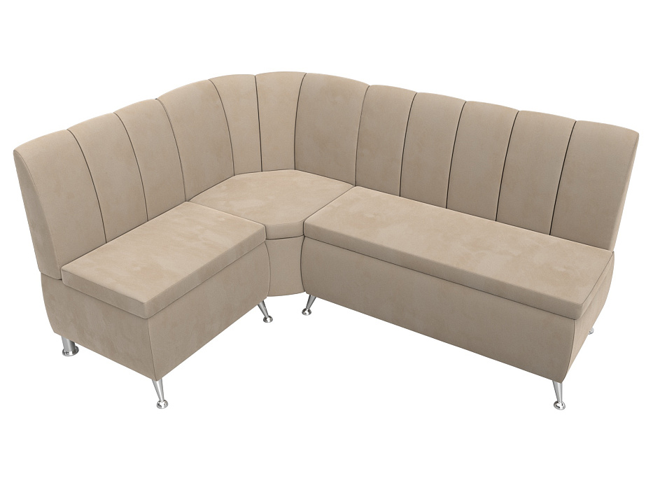 Диван кухонный угловой Кантри левый угол (бежевый)
