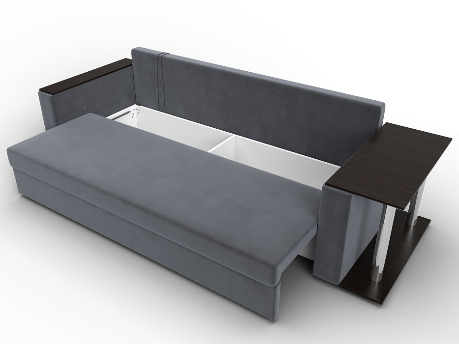 Диван прямой Атланта со столом справа (seven 17 серый)