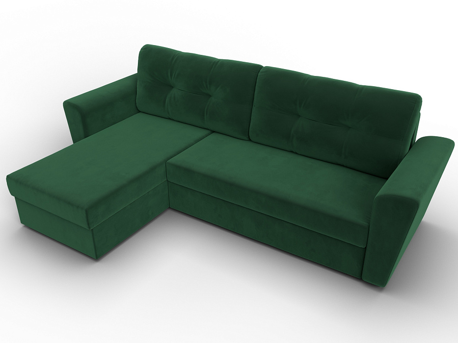 Диван угловой Амстердам Лайт левый угол (seven 626 зеленый)