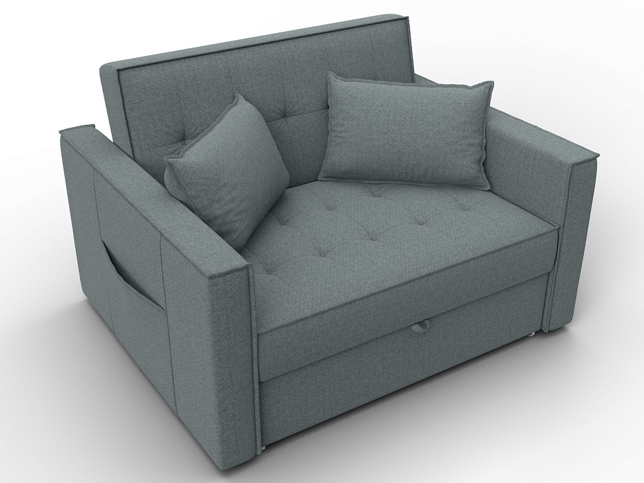 Диван прямой Лига-104 (140) (амур 07 серый)