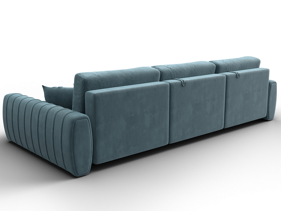 Диван угловой Лига-057 НПБ Лонг угол правый (seven 113 бирюзовый)