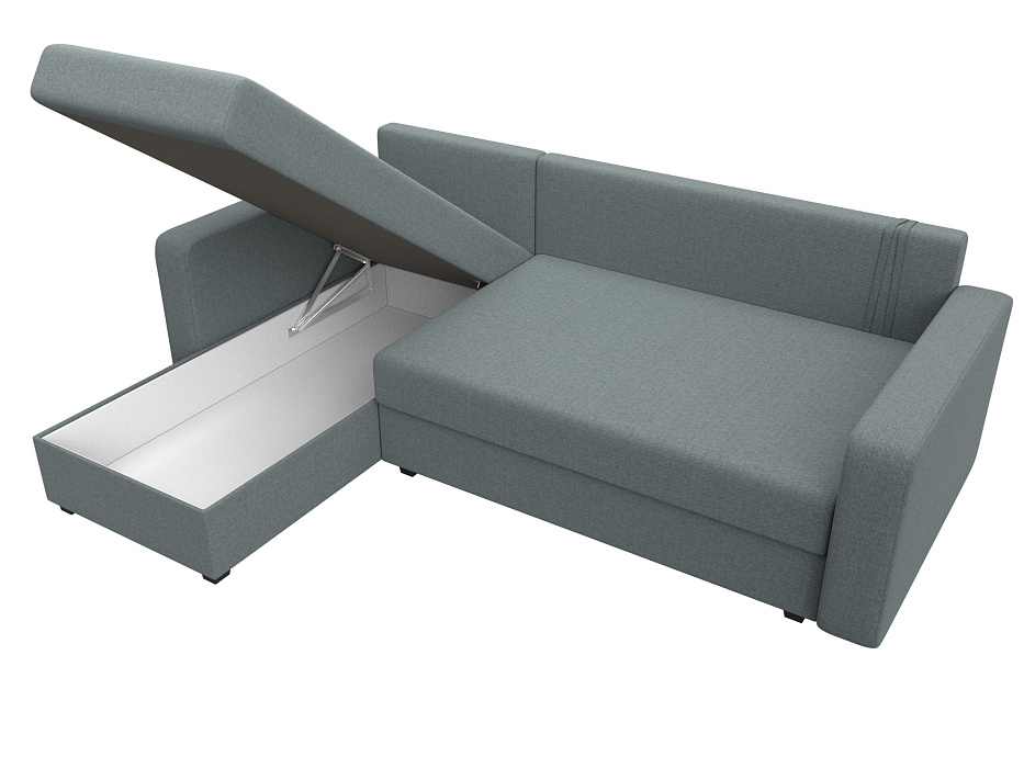 Диван угловой Ливерпуль Лайт левый угол (амур 07 серый)
