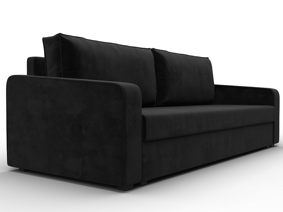 Диван прямой Лига-009 (черный)