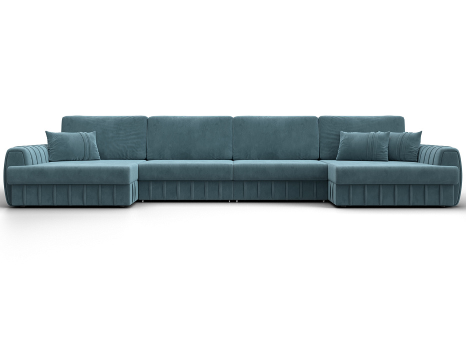 Диван П-образный Лига-057 НПБ Лонг (seven 113 бирюзовый)
