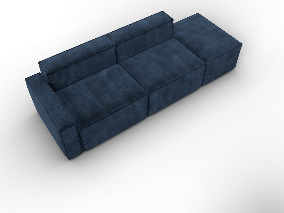 Диван угловой модульный Лига-063 угол левый (tower 13 синий)