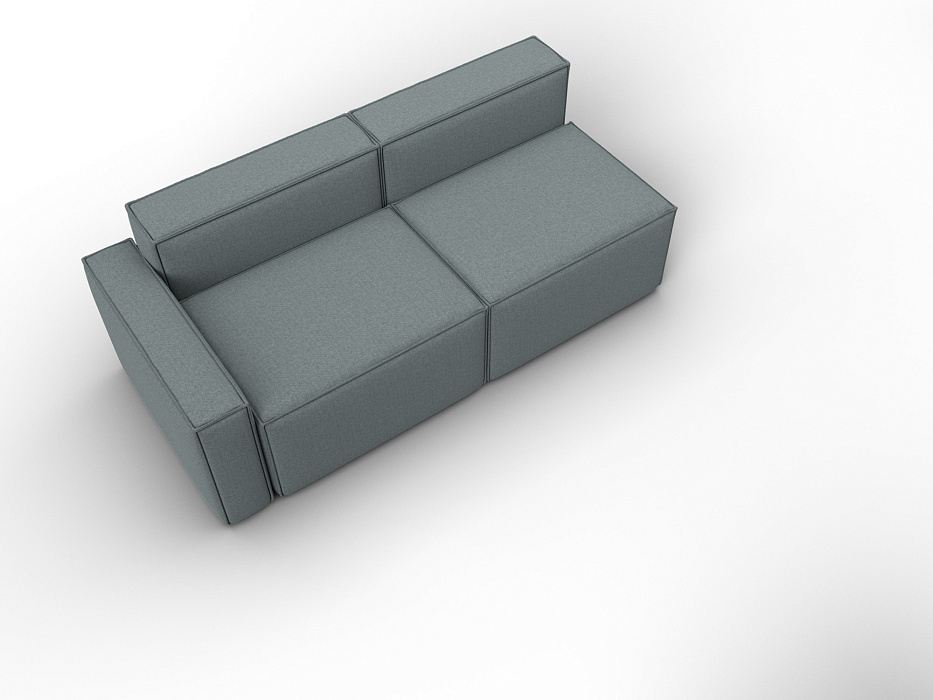 Диван угловой модульный Лига-063 угол левый (амур 07 серый)