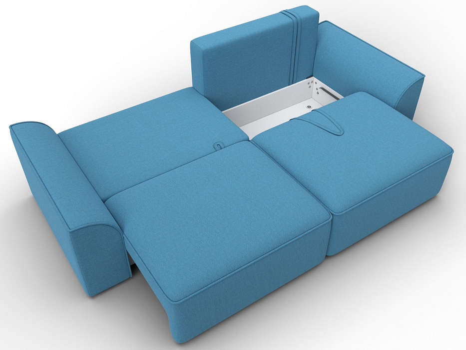 Диван прямой Лига-048 НПБ (амур 10 голубой)