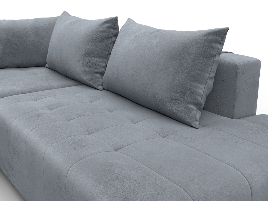 Диван угловой Лига-103 НПБ угол левый (tower 10 серый)