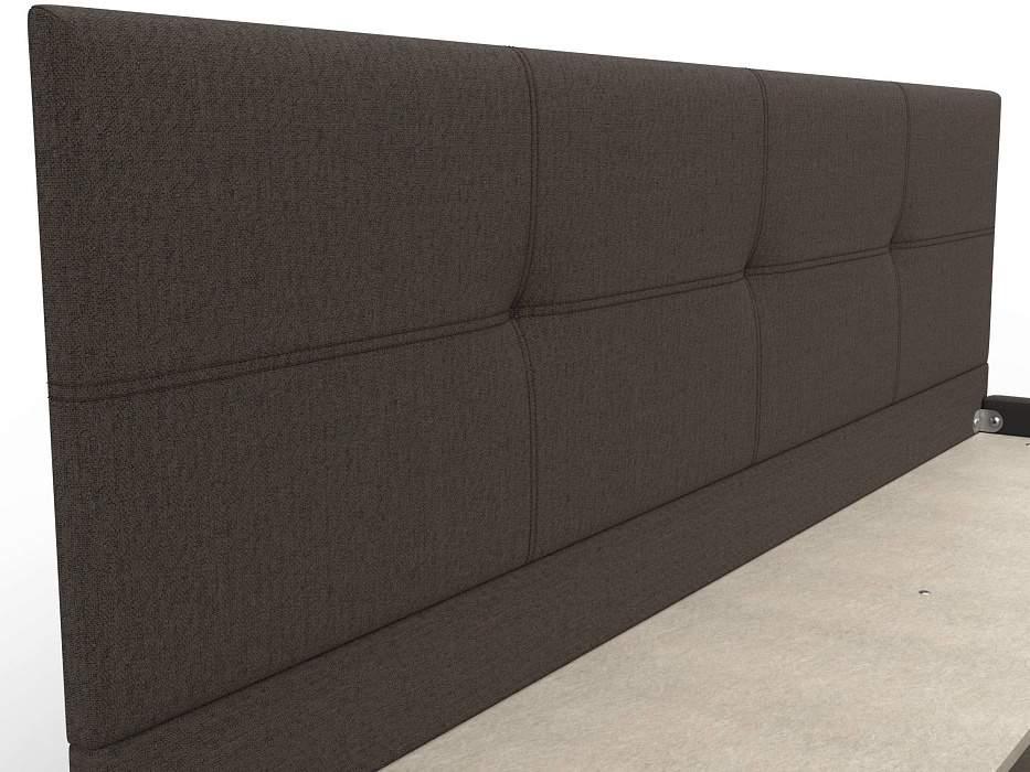 Кровать двухспальная Лига-127 (160) (амур 05 коричневый)