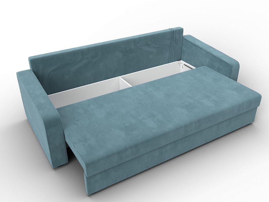 Диван прямой Лига-009 (бирюзовый)