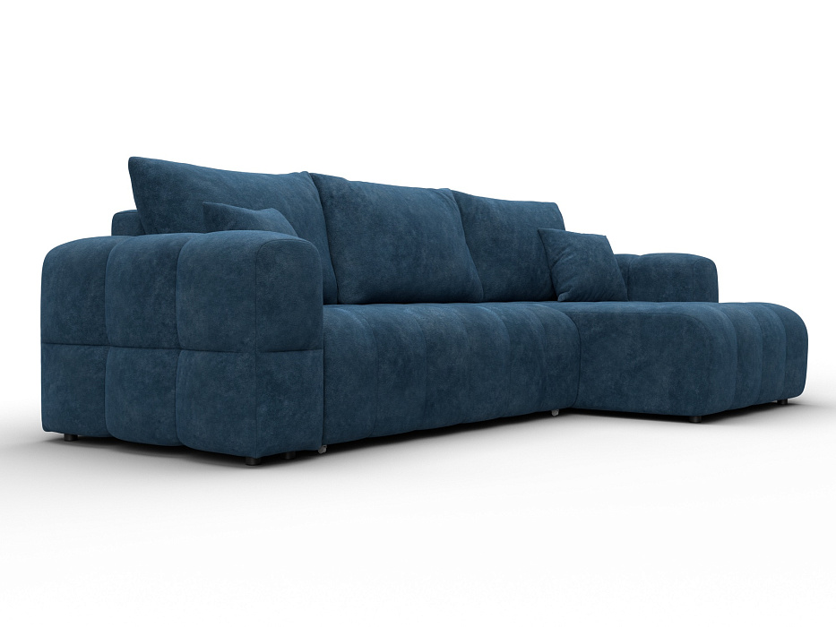 Диван угловой Лига-110 НПБ угол универсальный (brut 11 синий)