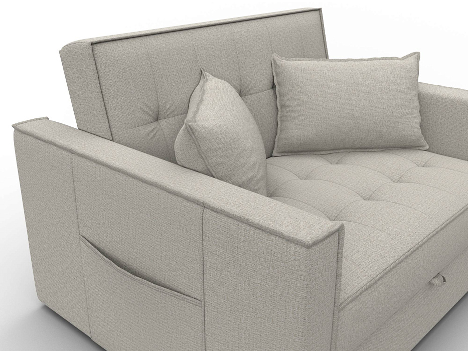 Диван прямой Лига-104 (140) (амур 02 бежевый)