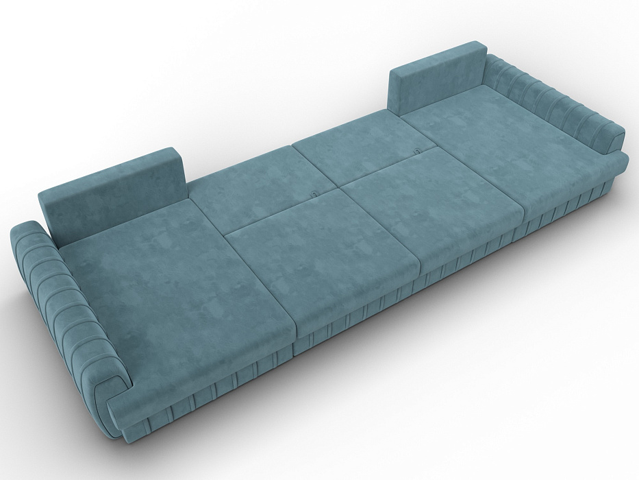 Диван П-образный Лига-057 НПБ Лонг (seven 113 бирюзовый)