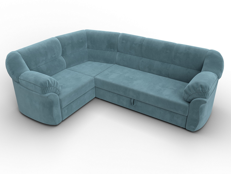 Диван угловой Карнелла левый угол (seven 113 бирюзовый)