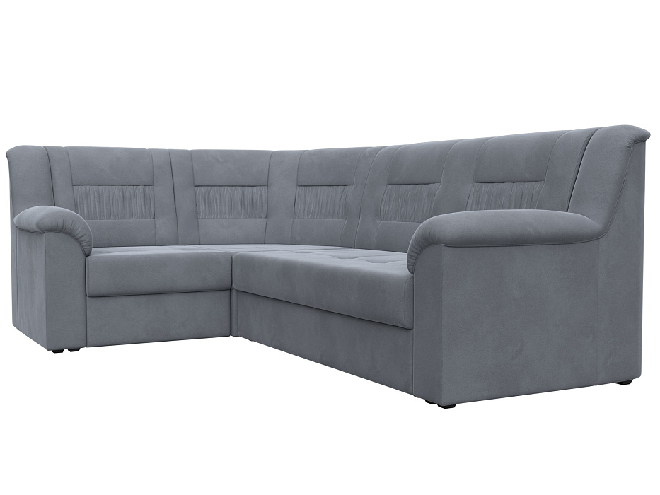 Диван угловой Карелия левый угол (seven 17 серый)