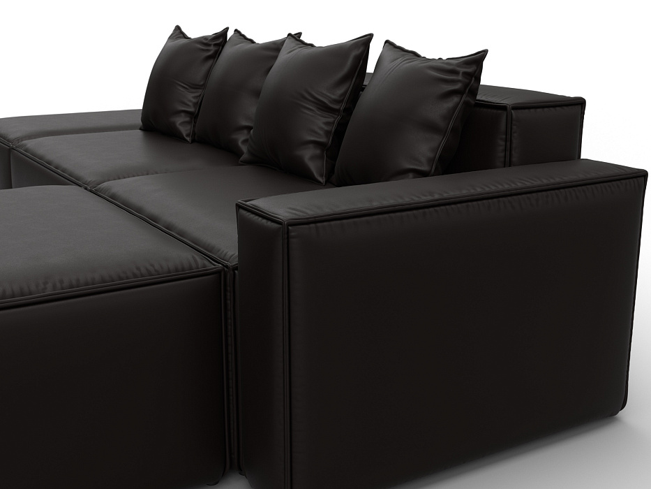 Диван угловой модульный Лига-063 угол правый (grifon 12 коричневый)