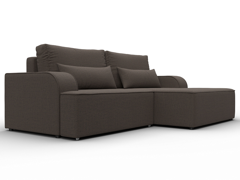 Диван угловой Лига-120 угол правый (амур 05 коричневый)