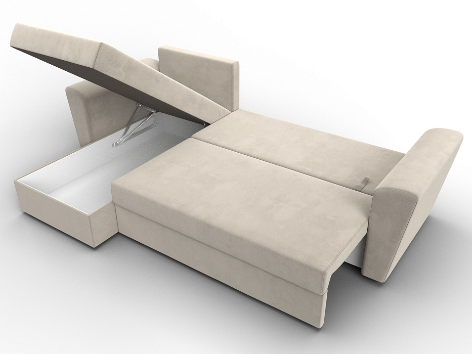 Диван угловой Амстердам Лайт левый угол (бежевый)