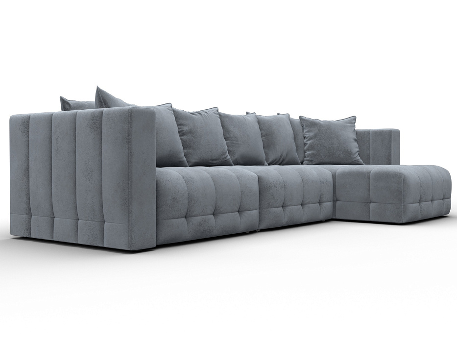 Диван угловой Лига-052 НПБ Лонг угол универсальный (tower 10 серый)