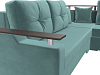 Угловой диван Комфорт правый угол (бирюзовый цвет)