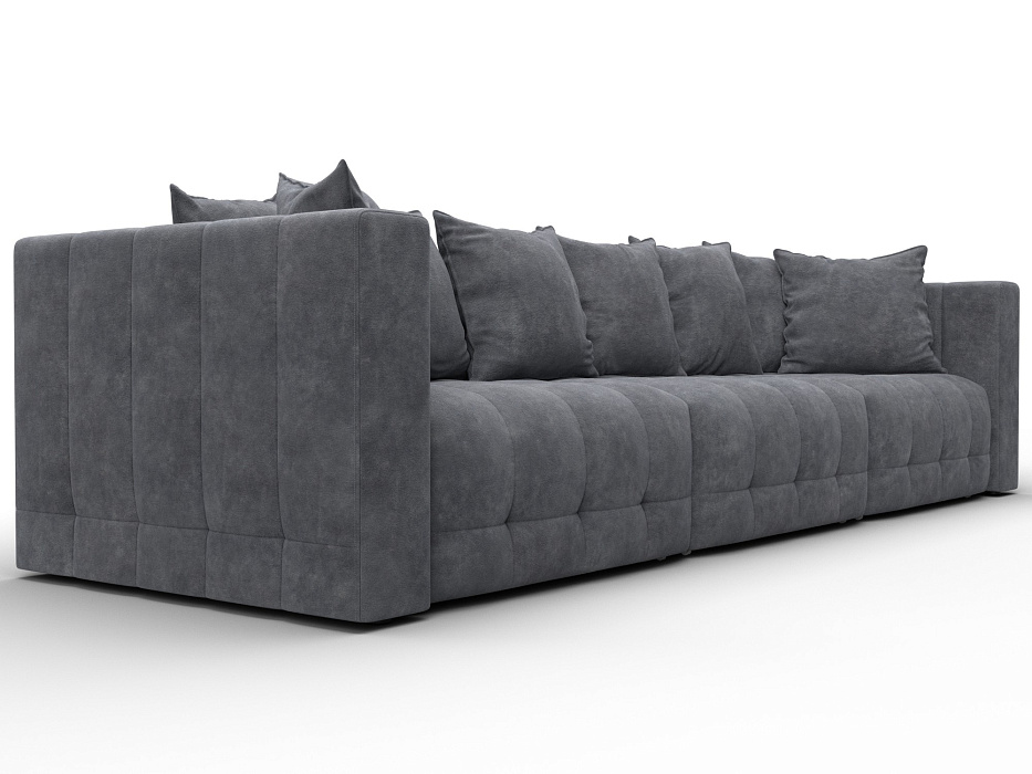 Диван прямой Лига-052 НПБ Лонг (brut 16 темно-серый)