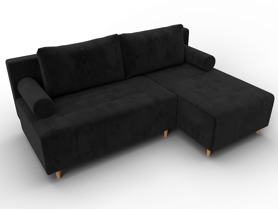 Диван угловой Лига-102 угол универсальный (seven 35 черный)