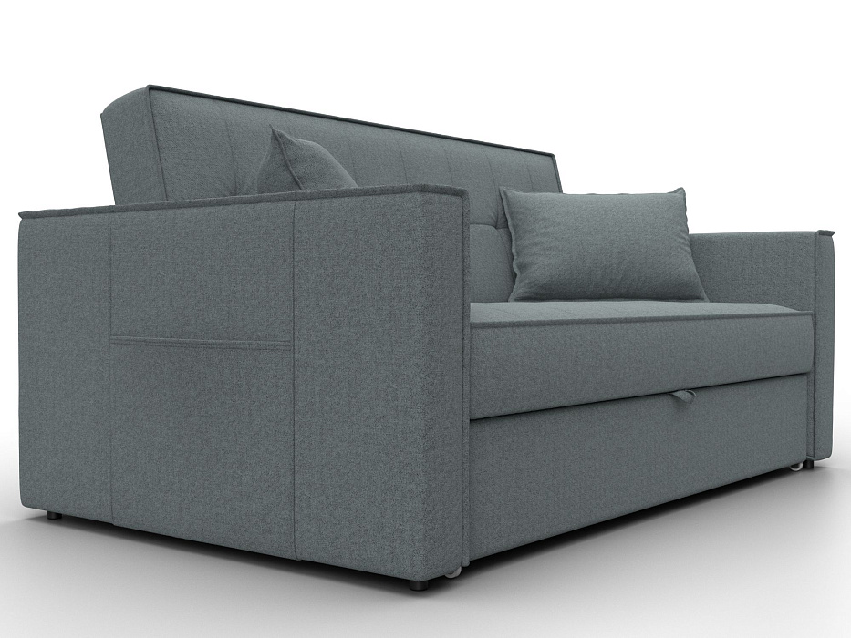 Диван прямой Лига-104 (140) (амур 07 серый)