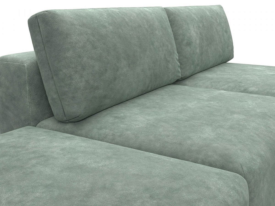 Диван угловой модульный с пуфом Лига-060 НПБ угол универсальный (brut 08 зеленый)