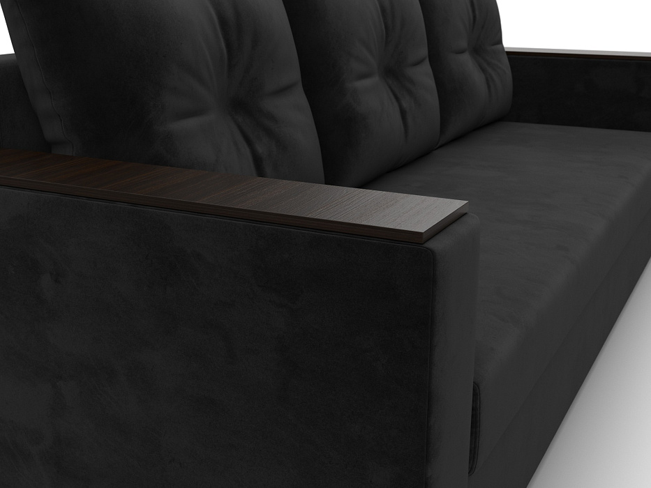 Диван прямой Атланта без стола (seven 35 черный)