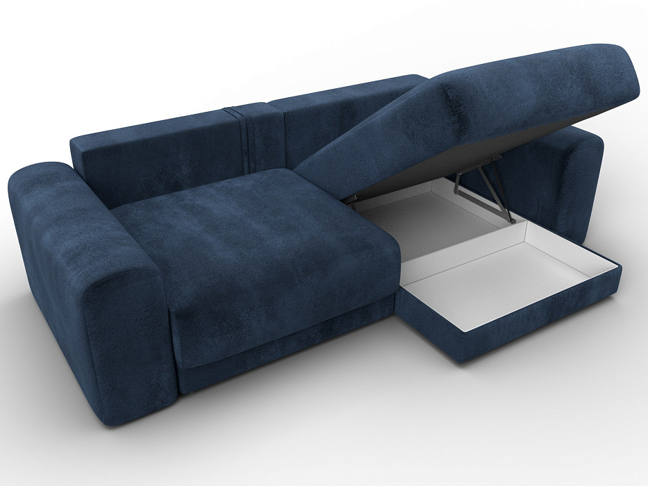 Диван угловой Лига-056 НПБ угол универсальный (tower 13 синий)