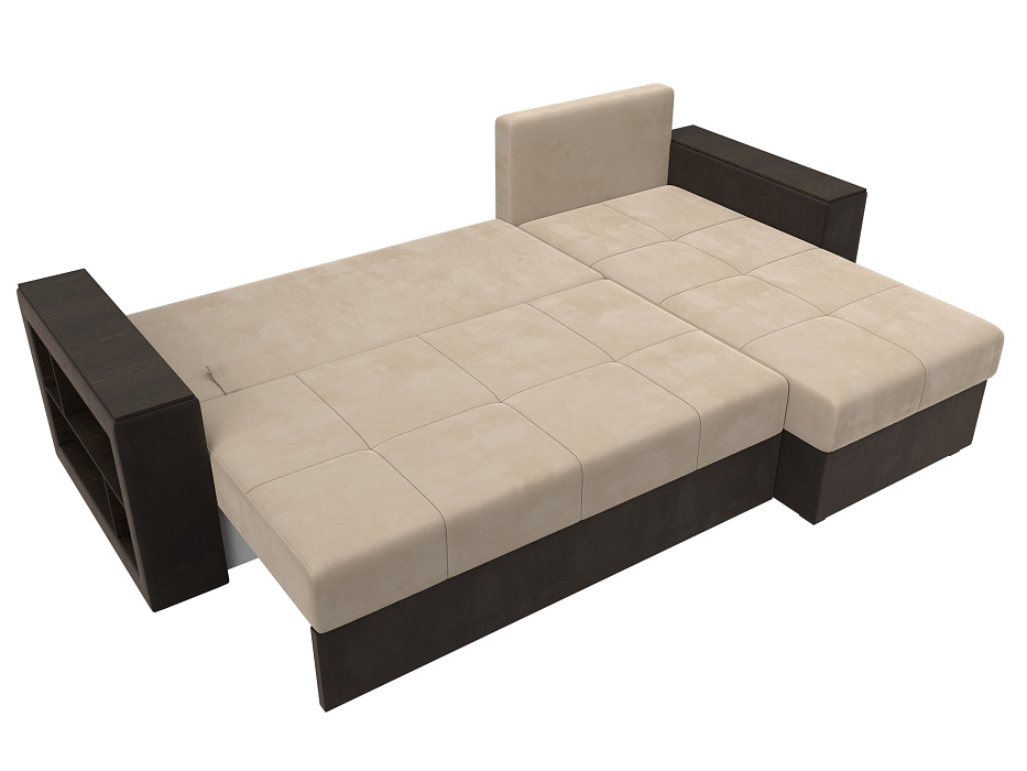 Диван угловой Дубай Лайт угол универсальный (бежевый;коричневый)