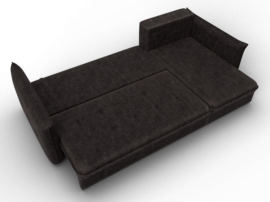 Диван угловой Лига-100 НПБ угол универсальный (brut 17 коричневый)