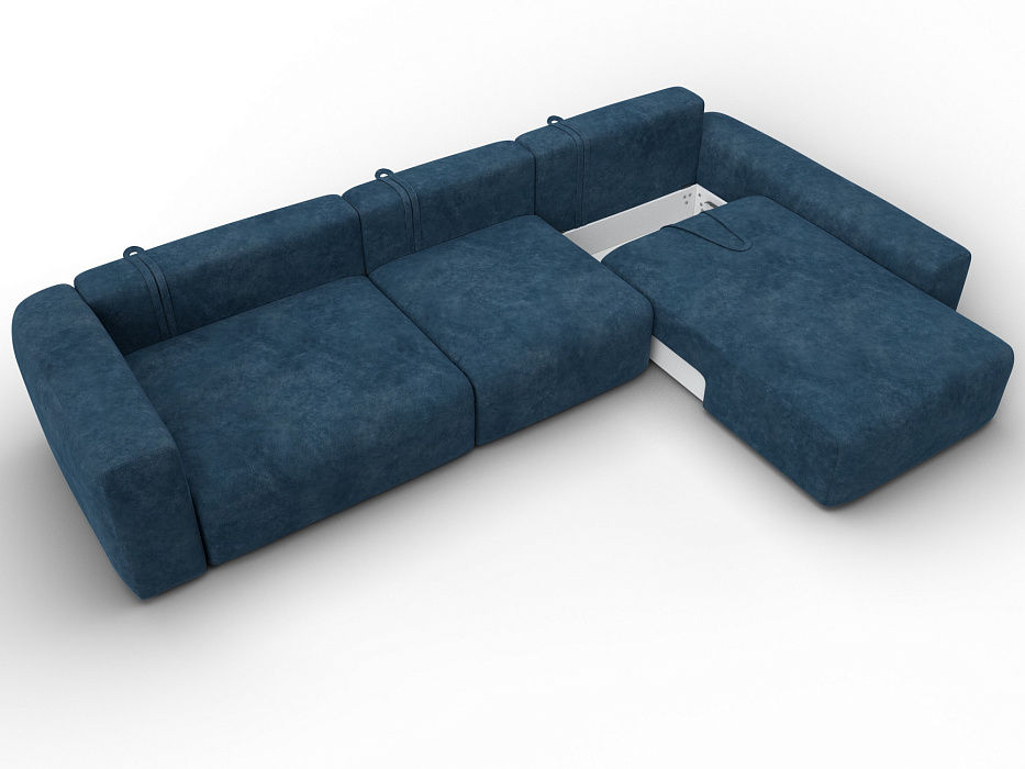 Диван угловой Лига-066 НПБ Лонг угол правый фото в интернет-магазине Лига Диванов