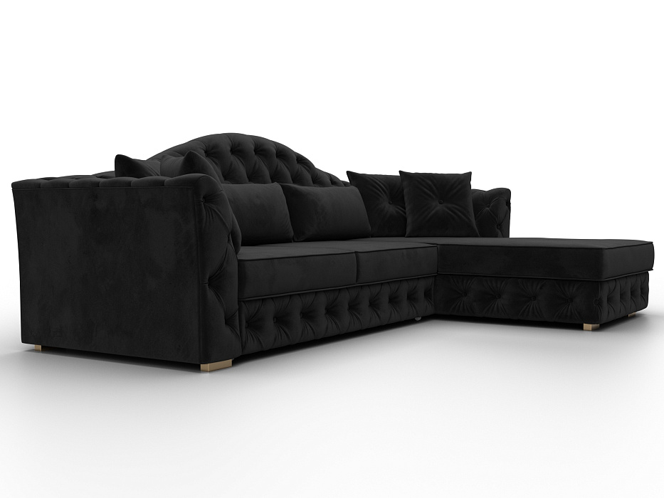 Диван угловой Артис правый угол (seven 35 черный)