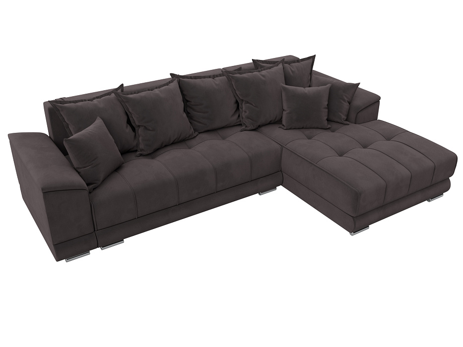 Диван угловой НордСтар правый угол (коричневый)