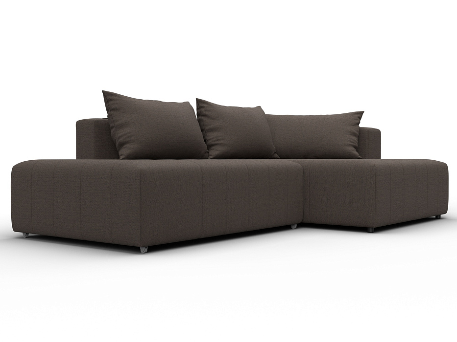 Диван угловой Лига-103 НПБ угол правый (амур 05 коричневый)