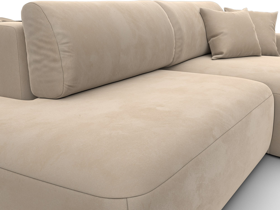 Диван угловой Лига-036 НПБ Модерн правый угол (бежевый)