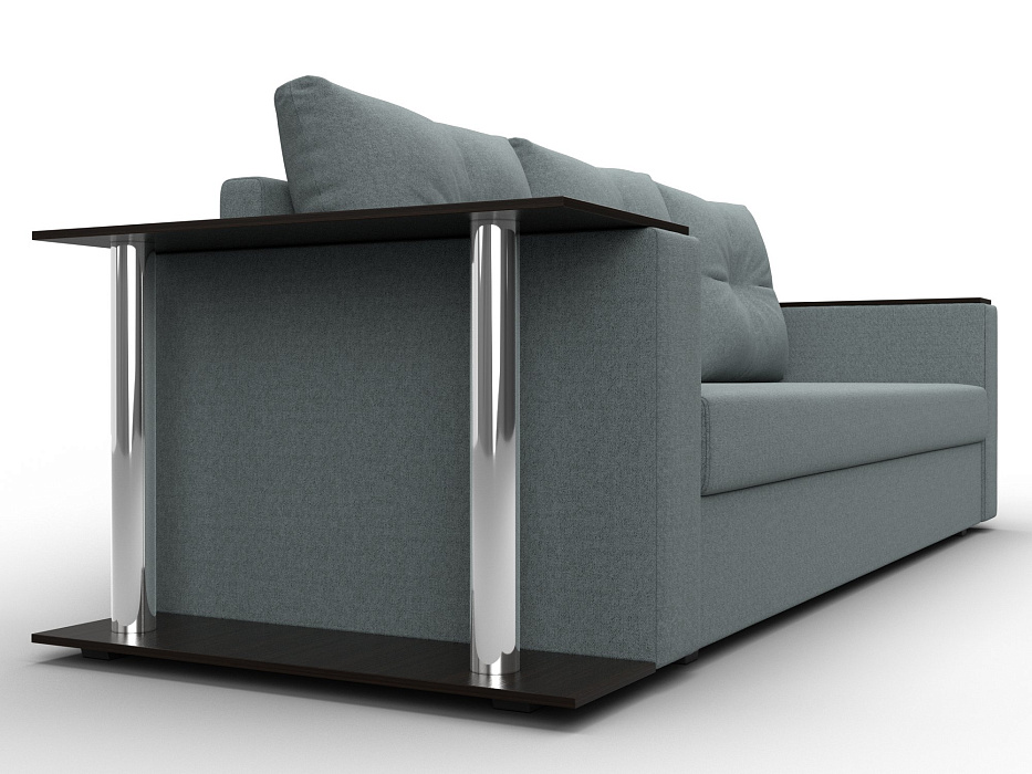 Диван прямой Атланта со столом слева (амур 07 серый)