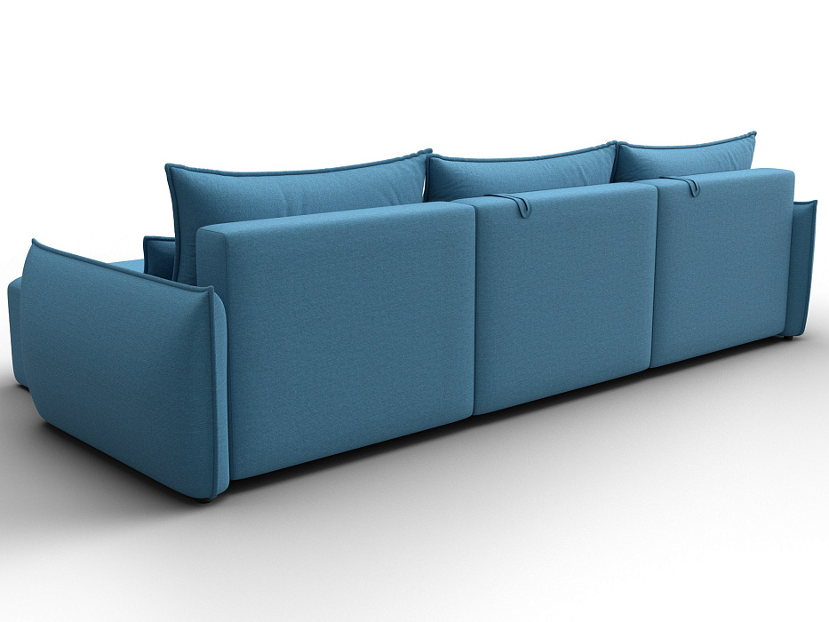 Диван угловой Лига-051 НПБ Лонг угол универсальный (амур 10 голубой)