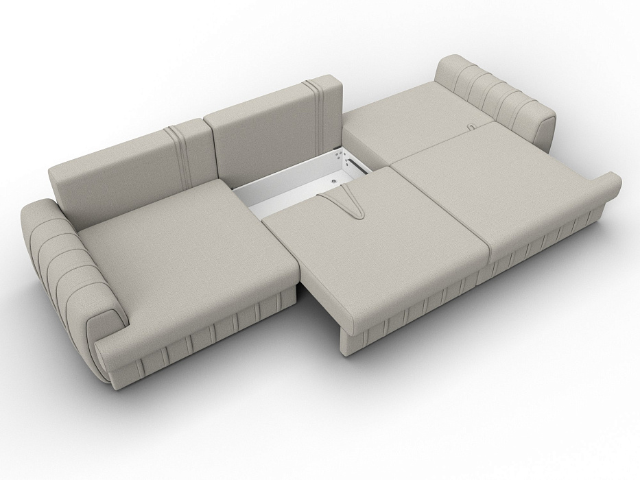 Диван прямой Лига-057 НПБ Лонг (амур 02 бежевый)