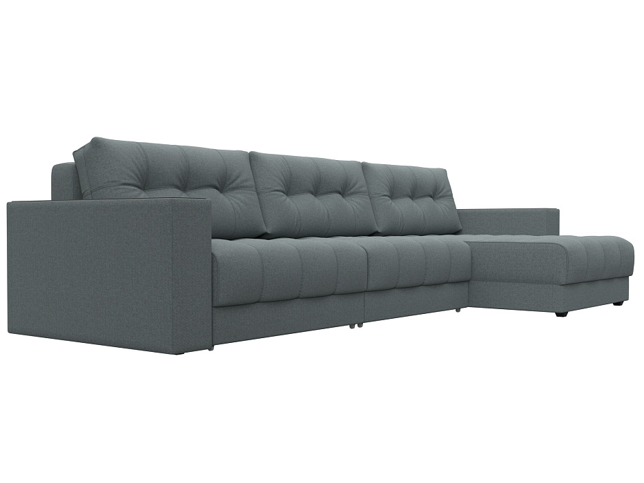 Диван угловой с декором Лига-049 НПБ Лонг (амур 07 серый) Диван угловой с декором Лига-049 НПБ Лонг (амур 07 серый)