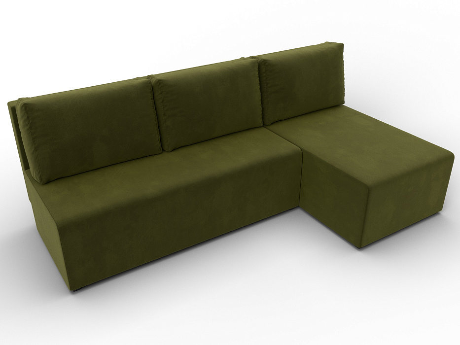 Диван угловой Поло правый угол (зеленый)