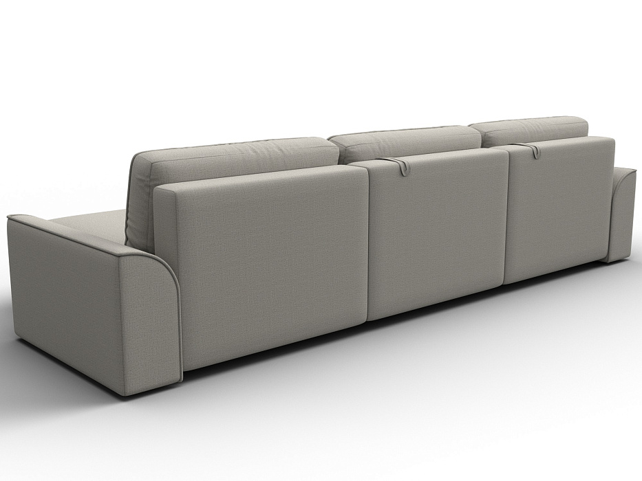 Диван угловой Лига-048 НПБ лонг (амур 02 бежевый)