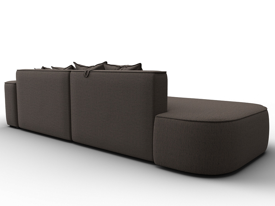 Диван угловой Лига-065 угол правый (амур 05 коричневый)