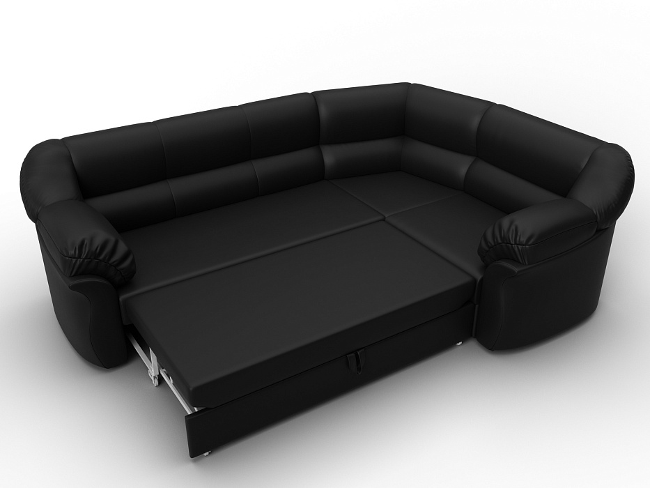 Диван угловой Карнелла правый угол (черный)