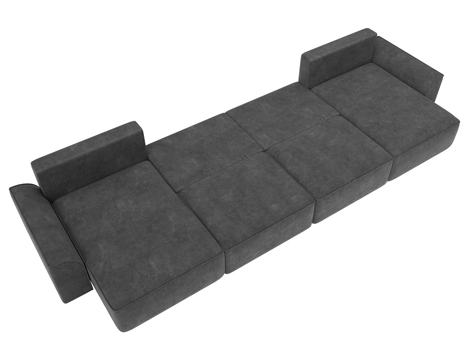 Диван П-образный Лига-048 НПБ лонг (brut 16 темно-серый) Диван П-образный Лига-048 НПБ лонг (brut 16 темно-серый)