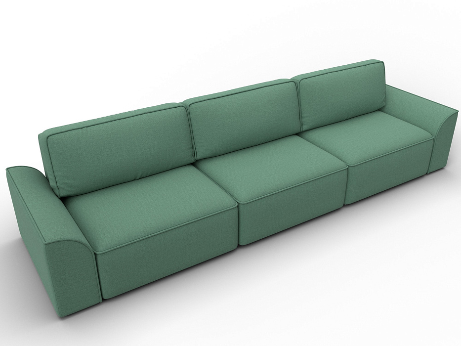 Диван прямой Лига-048 НПБ Лонг (амур 11 зеленый)